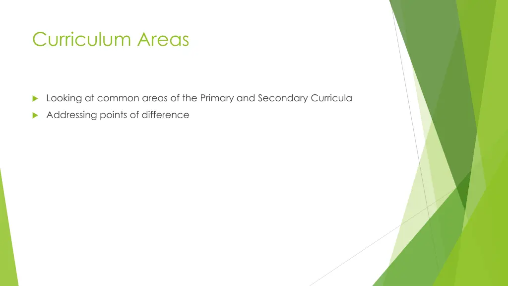 curriculum areas