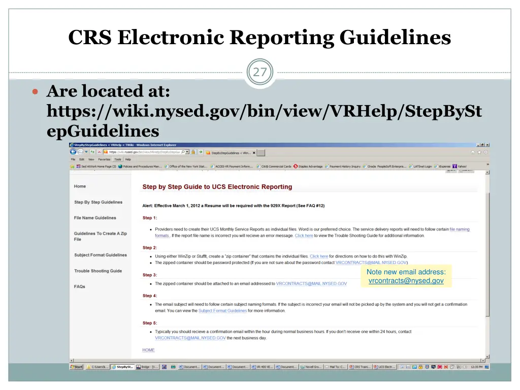 crs electronic reporting guidelines