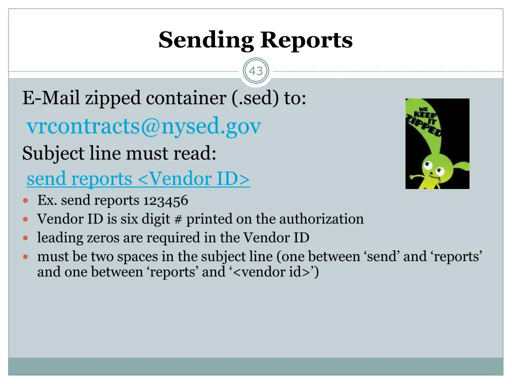 sending reports