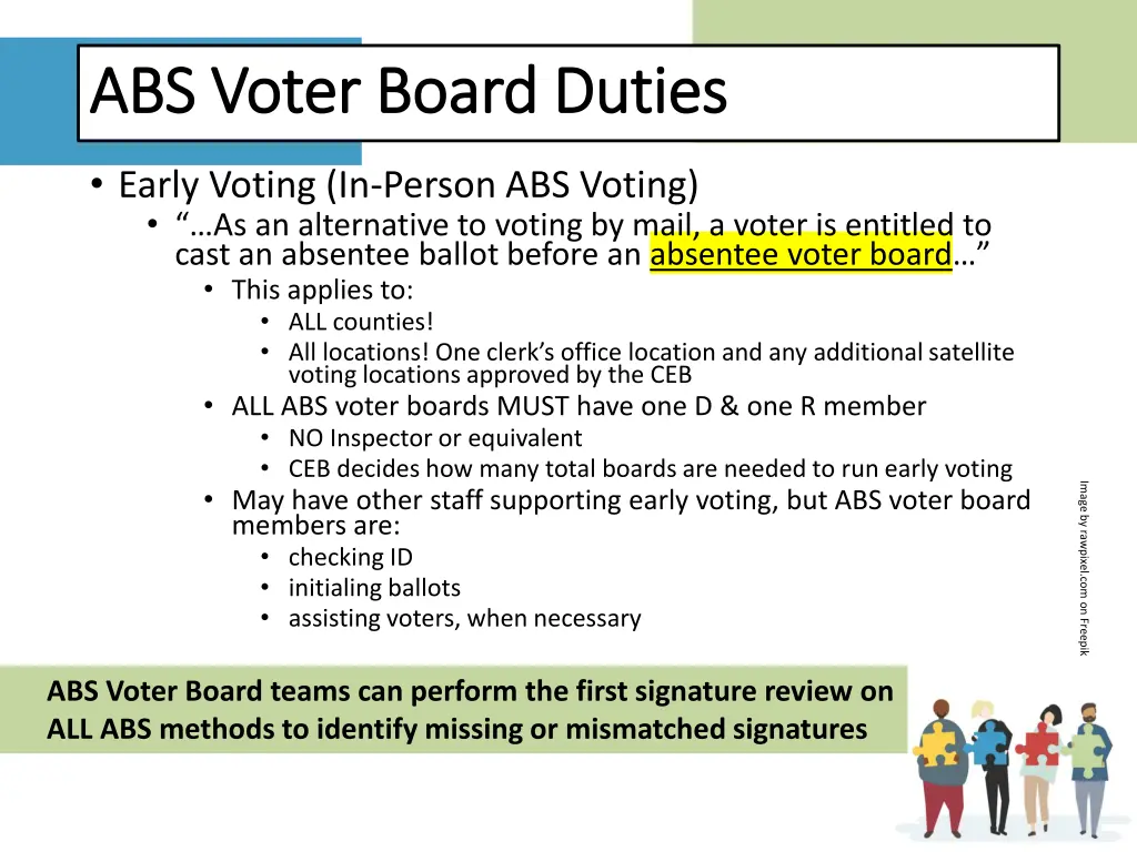 abs voter board duties abs voter board duties