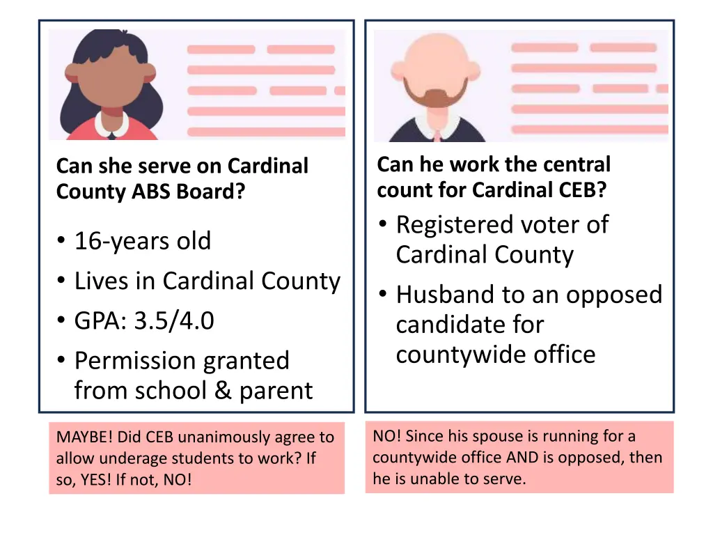 can he work the central count for cardinal ceb