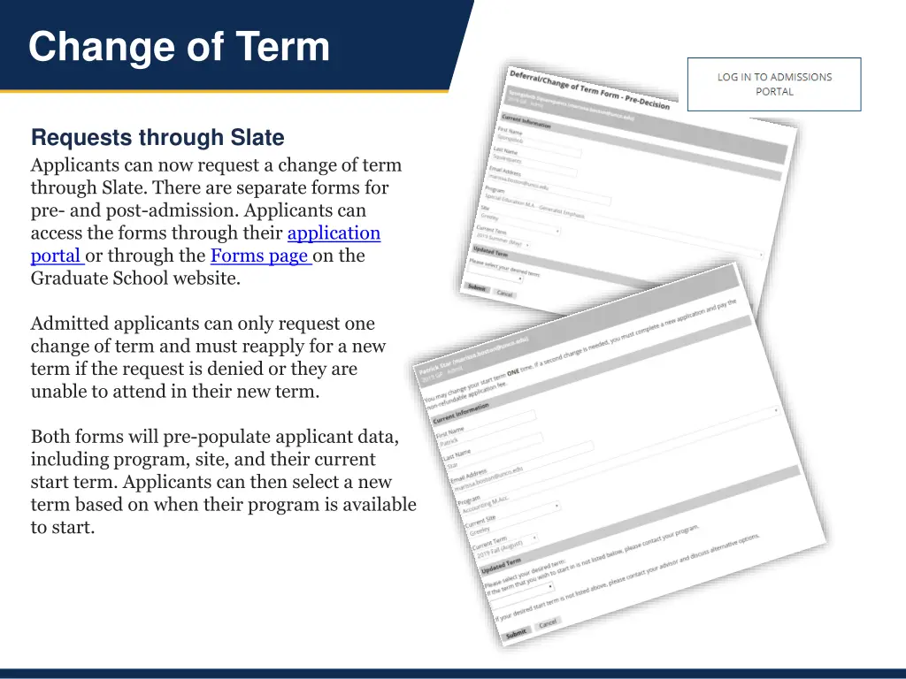 change of term