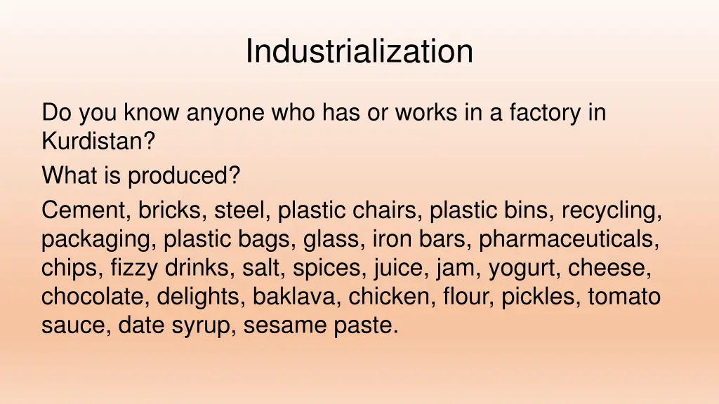 industrialization