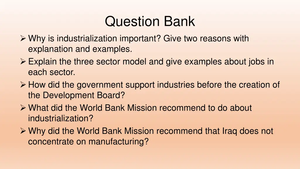 question bank