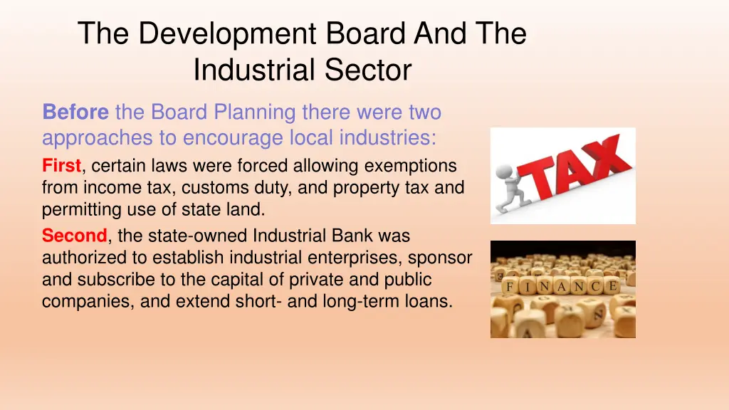 the development board and the industrial sector
