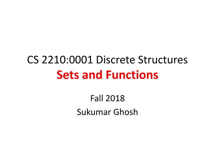 cs 2210 0001 discrete structures sets