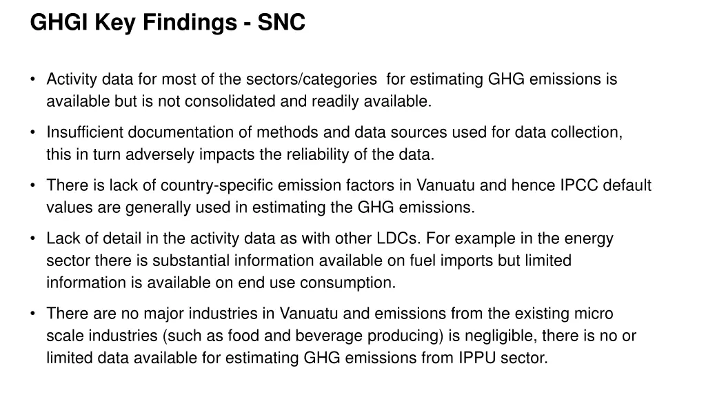 ghgi key findings snc