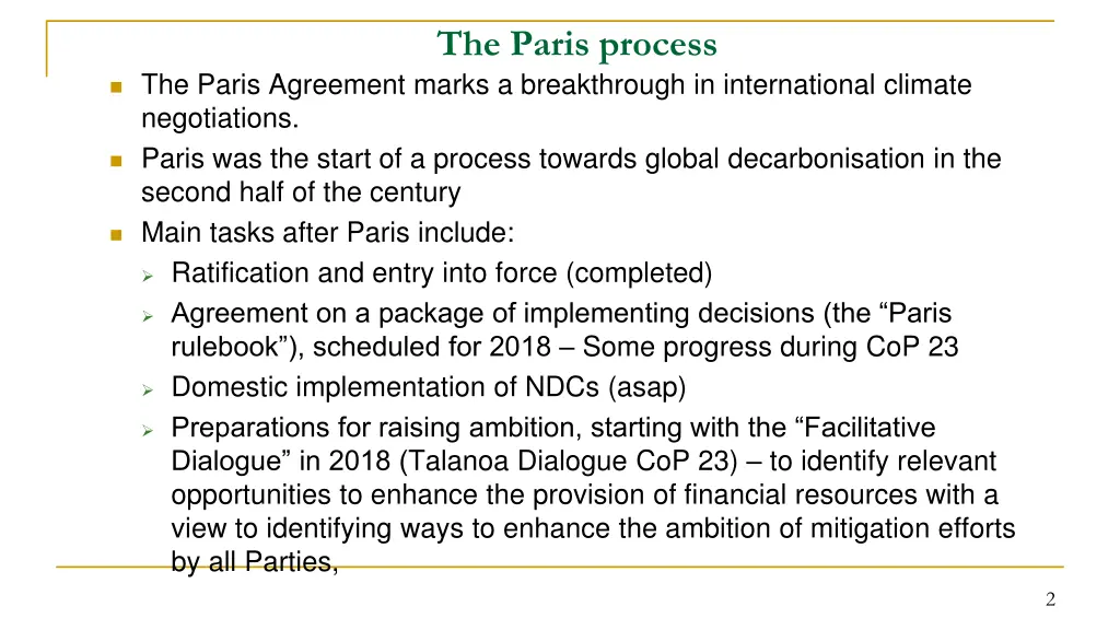 the paris process