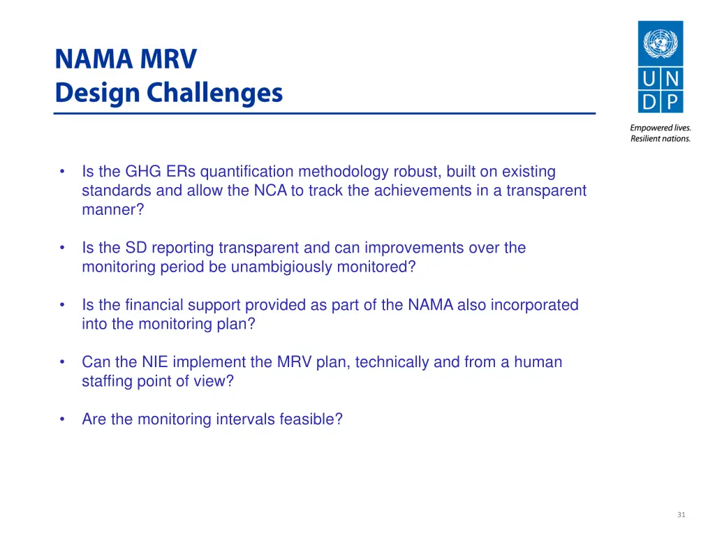 is the ghg ers quantification methodology robust