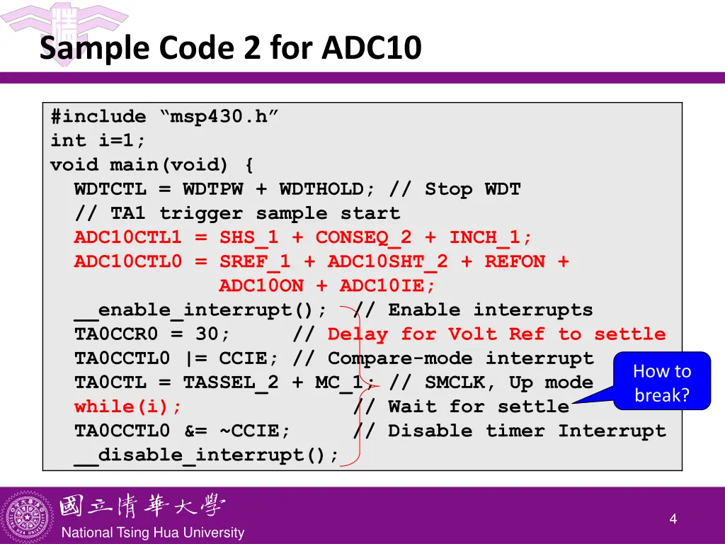 sample code 2 for adc10 1
