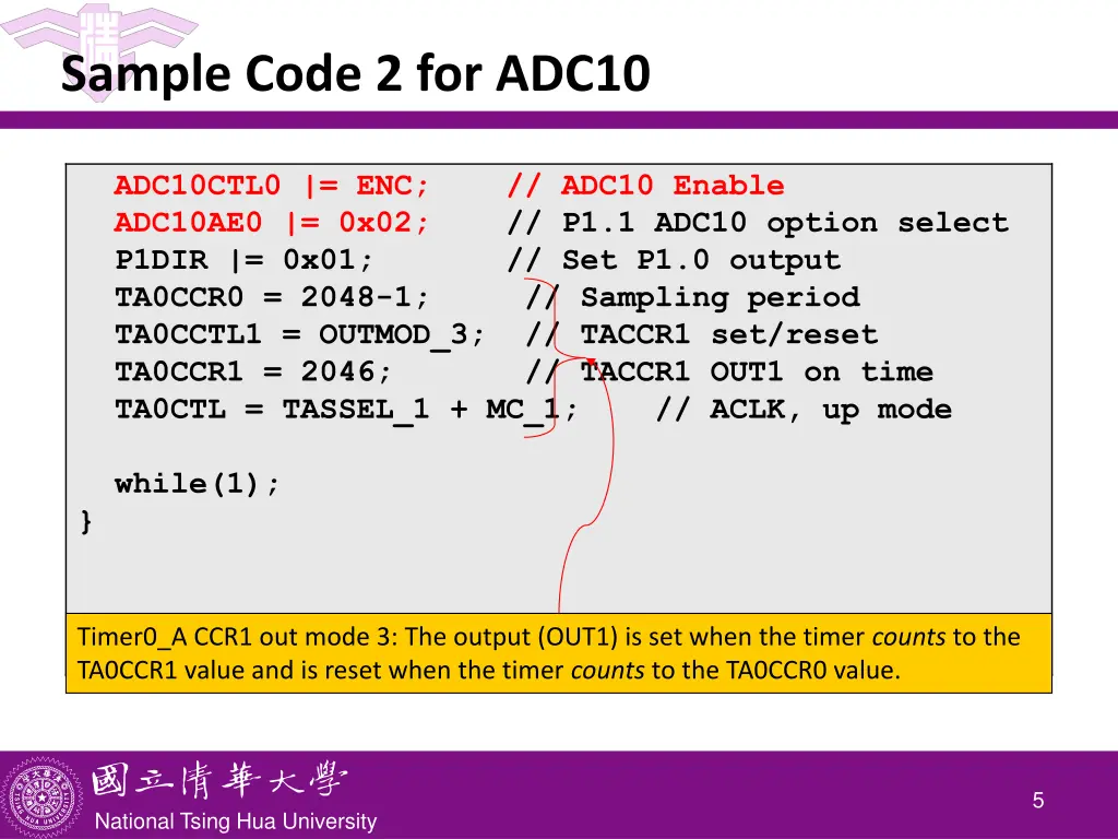 sample code 2 for adc10 2