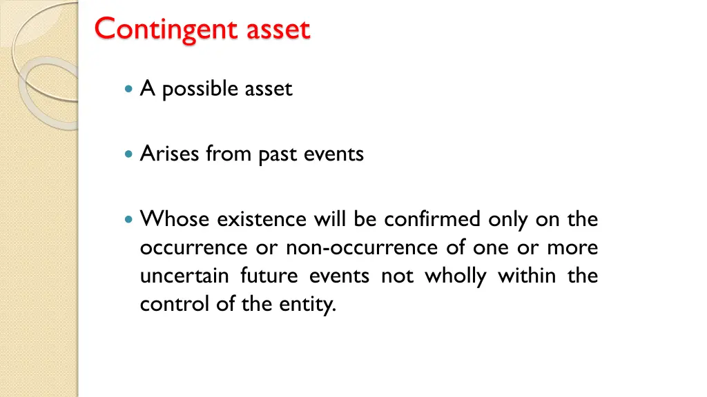 contingent asset