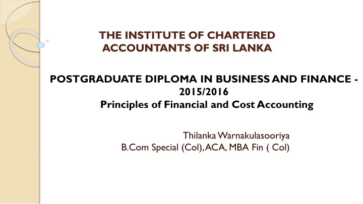 the institute of chartered accountants