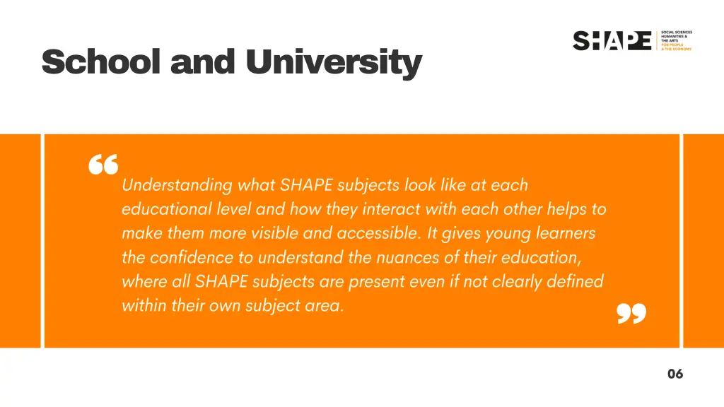 school and university