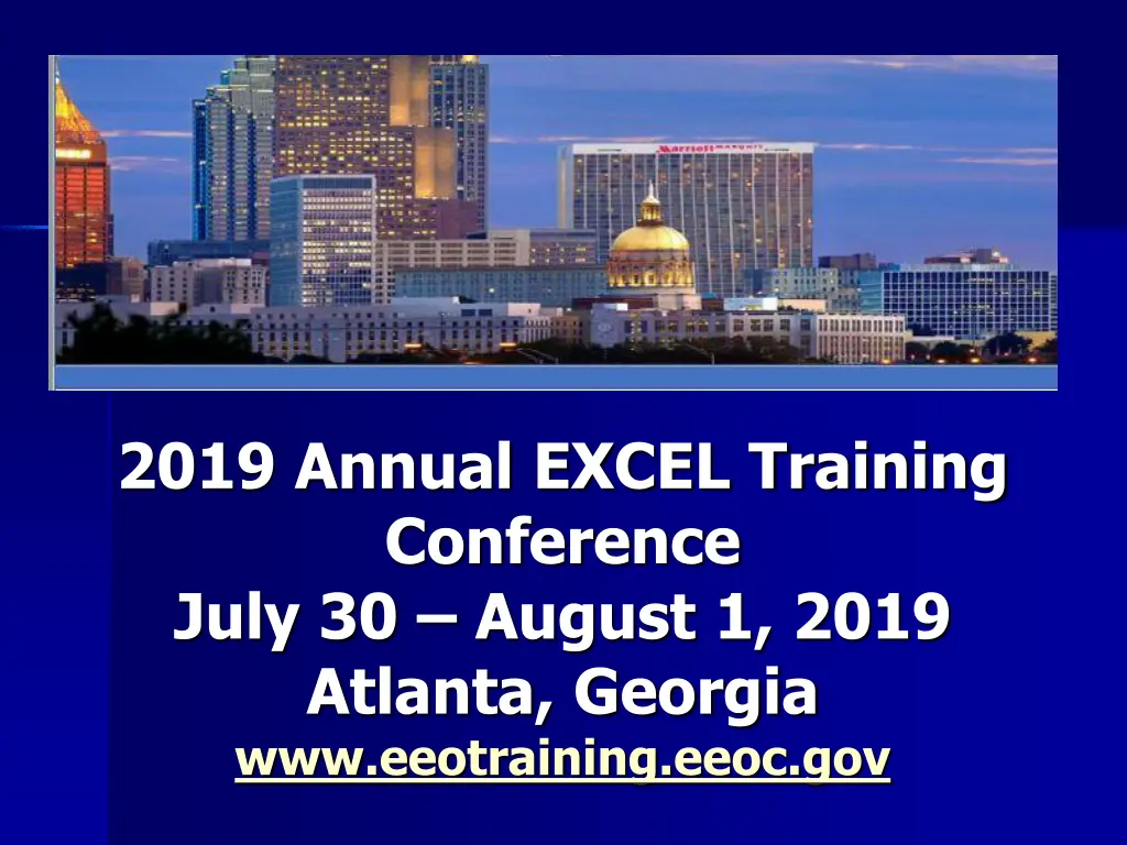2019 annual excel training conference july