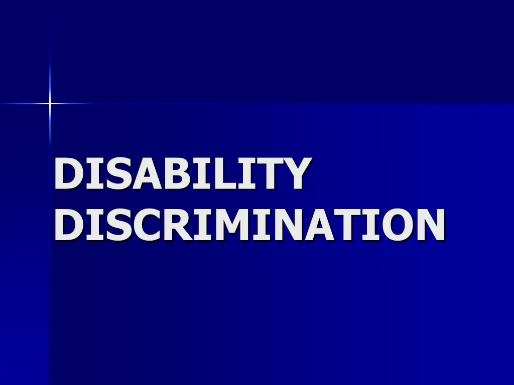 disability discrimination