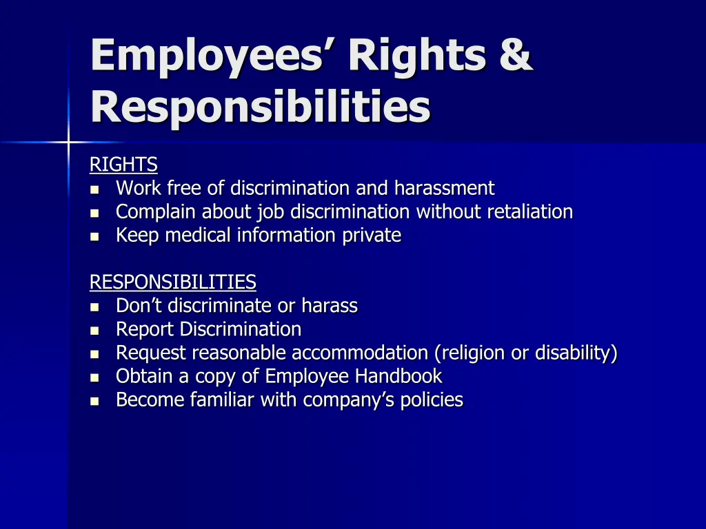 employees rights responsibilities