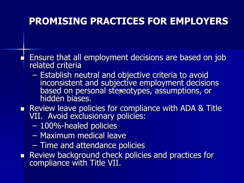 promising practices for employers 1