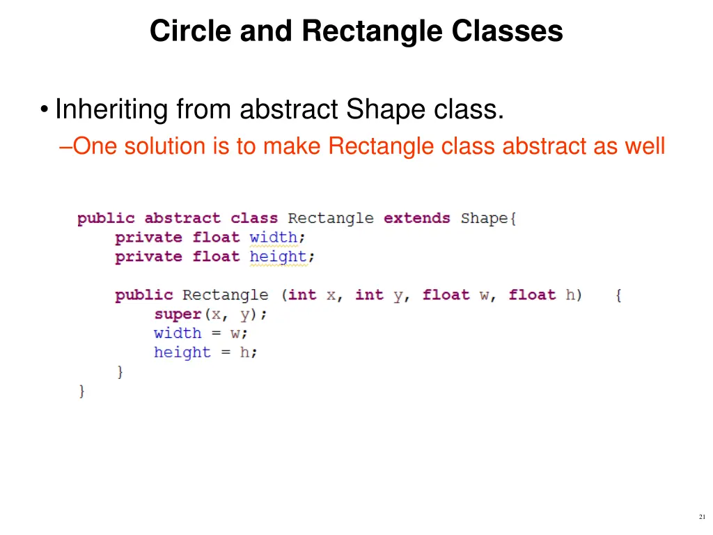 circle and rectangle classes 1