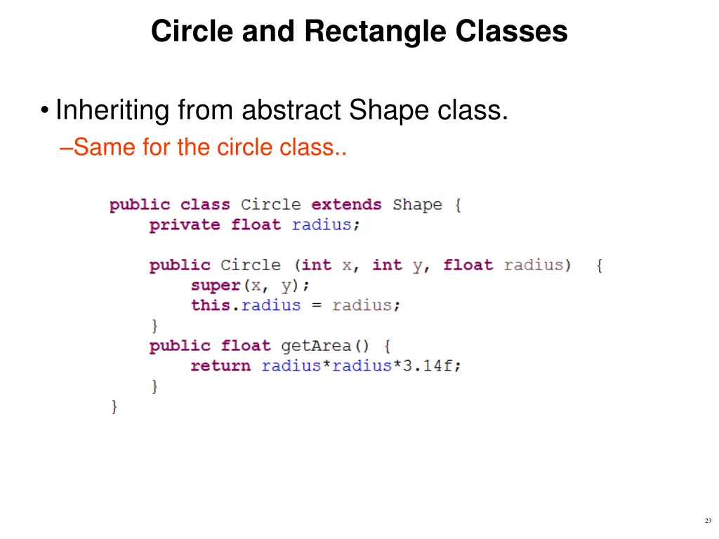 circle and rectangle classes 3