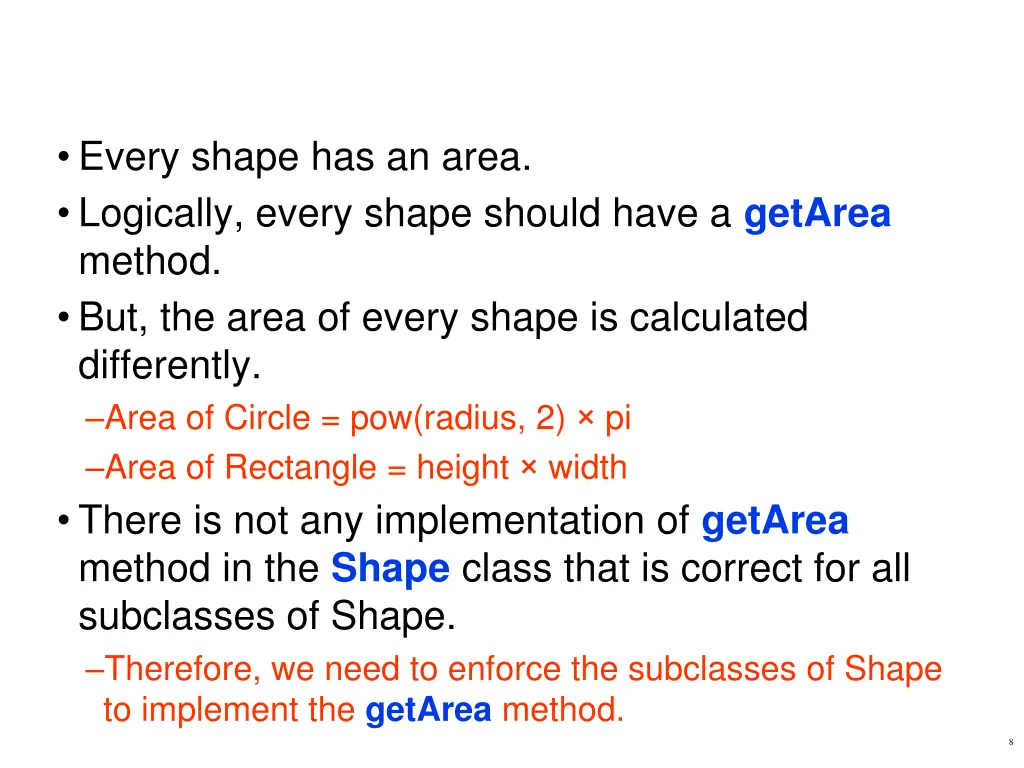 every shape has an area logically every shape