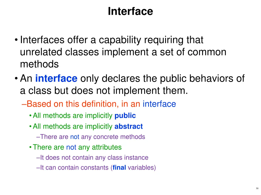 interface