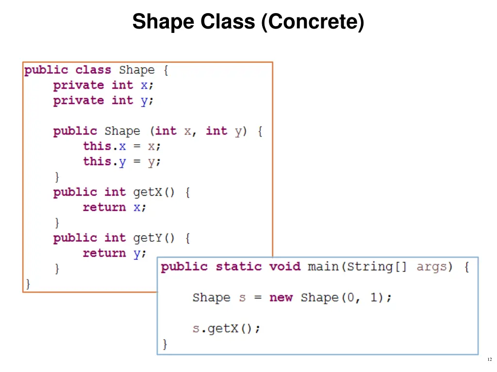 shape class concrete