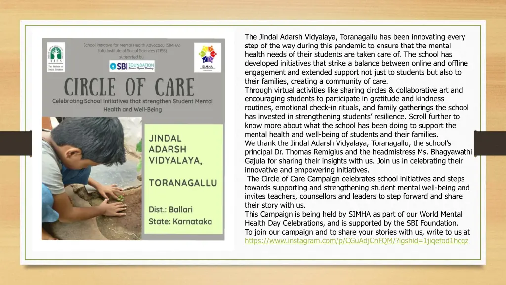 the jindal adarsh vidyalaya toranagallu has been