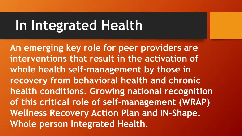 in integrated health