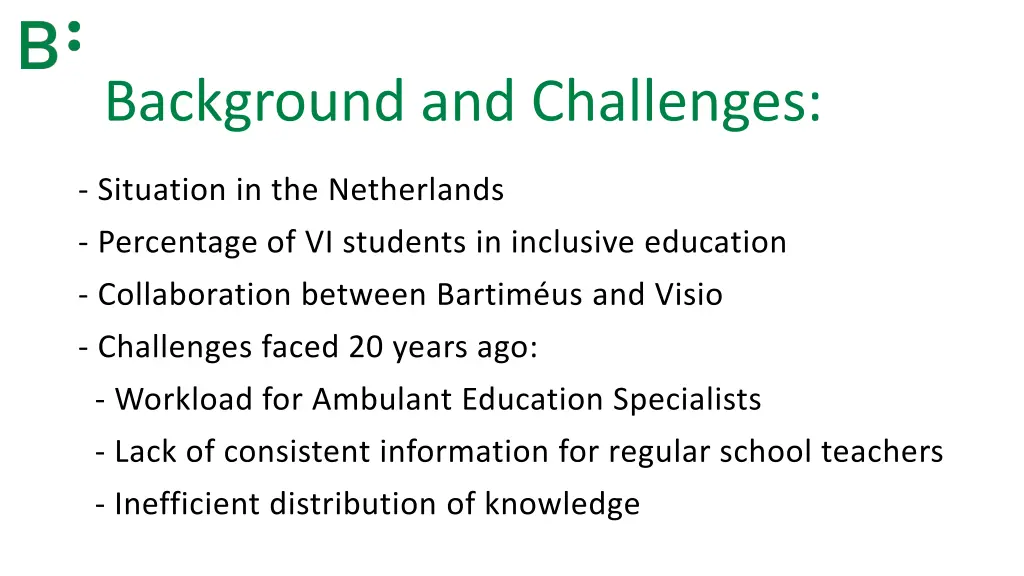 background and challenges