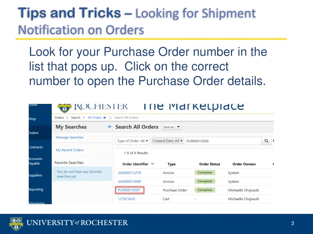 tips and tricks looking for shipment notification 1