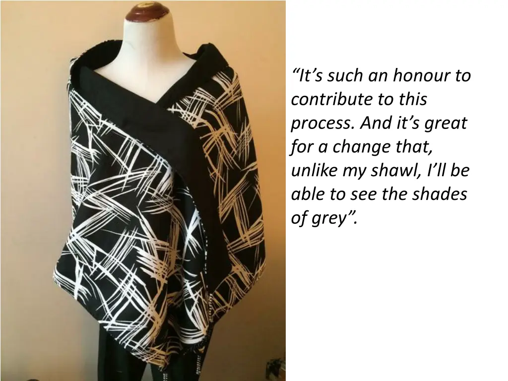 it s such an honour to contribute to this process