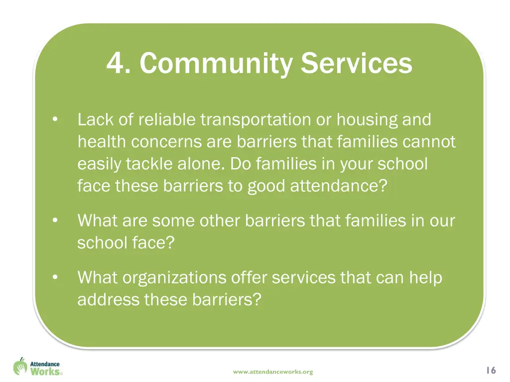 4 community services