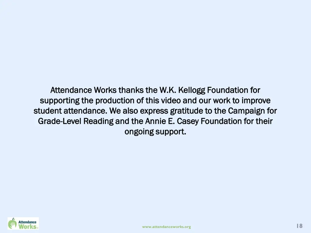 attendance works thanks the w k kellogg