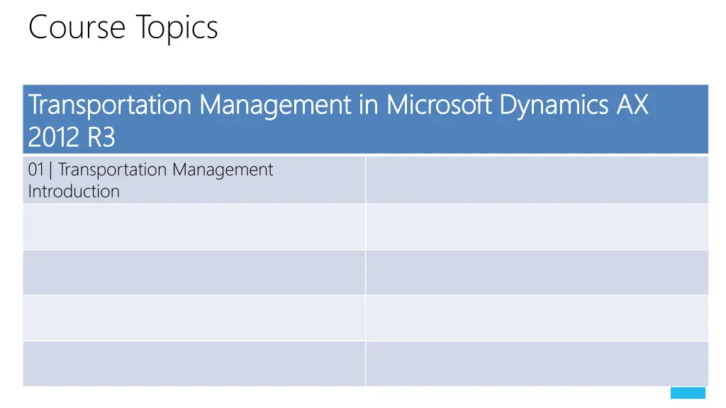 course topics