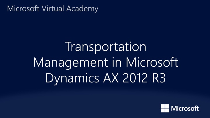 transportation management in microsoft dynamics
