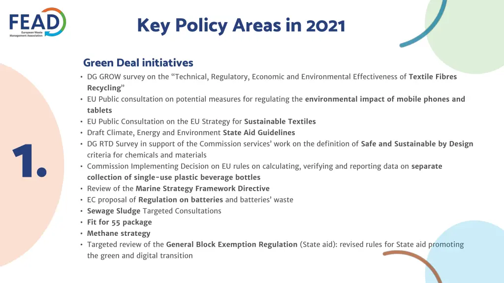key policy areas in 2021