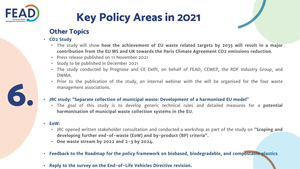 key policy areas in 2021 other topics co2 study