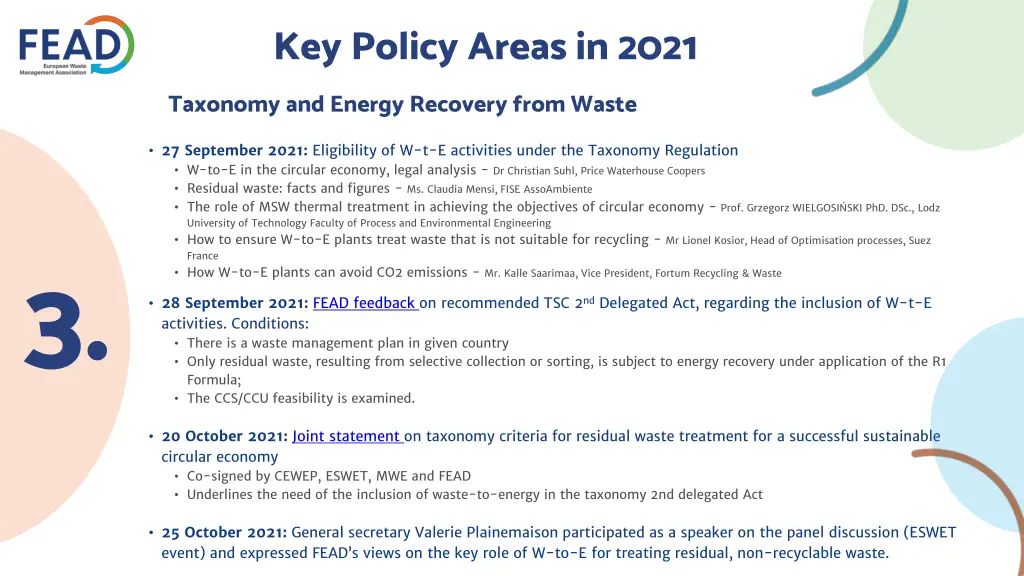key policy areas in 2021 taxonomy and energy