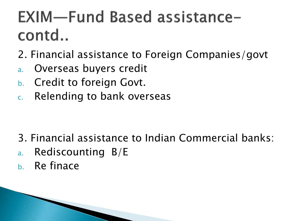 2 financial assistance to foreign companies govt