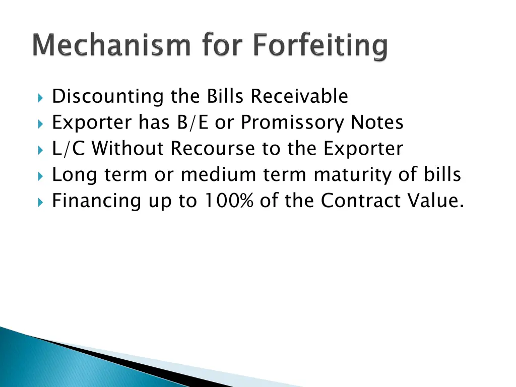 discounting the bills receivable exporter