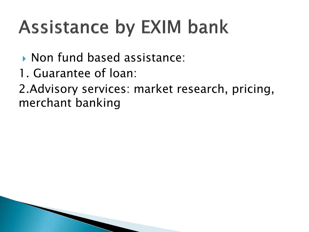 non fund based assistance 1 guarantee of loan