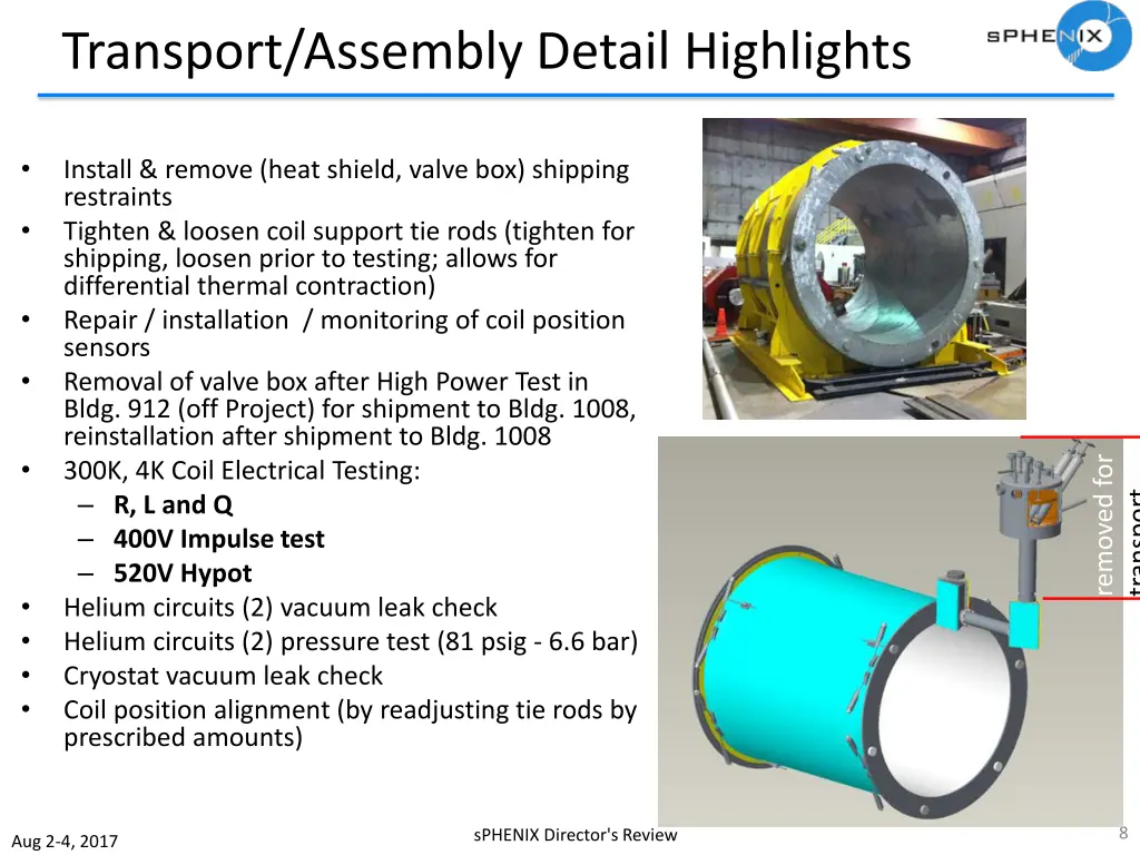 transport assembly detail highlights