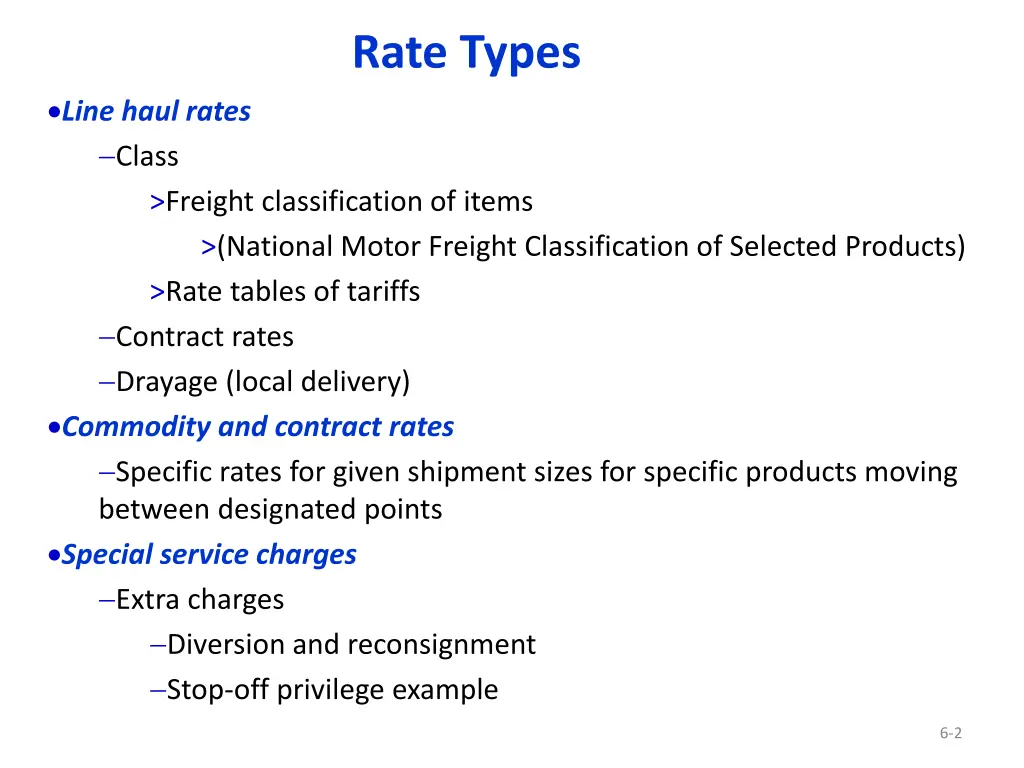 rate types