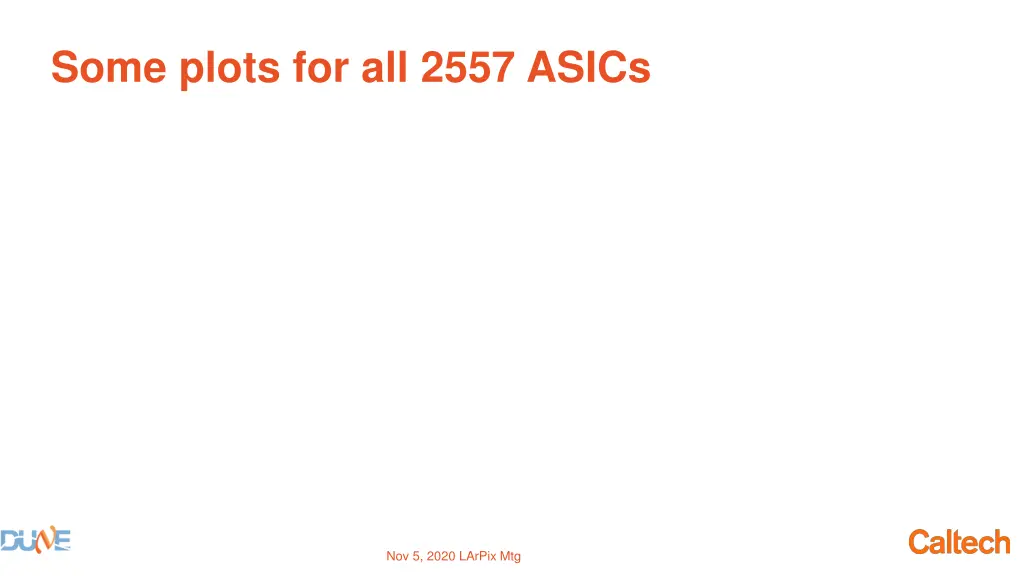 some plots for all 2557 asics