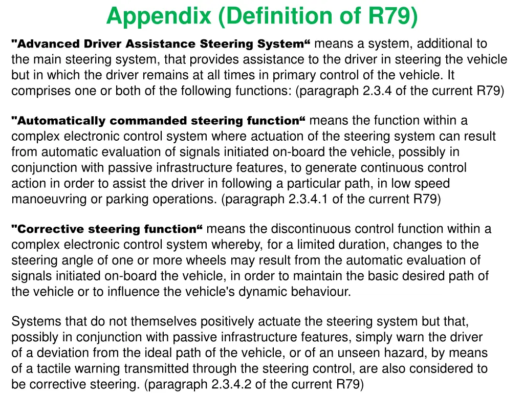 appendix definition of r79