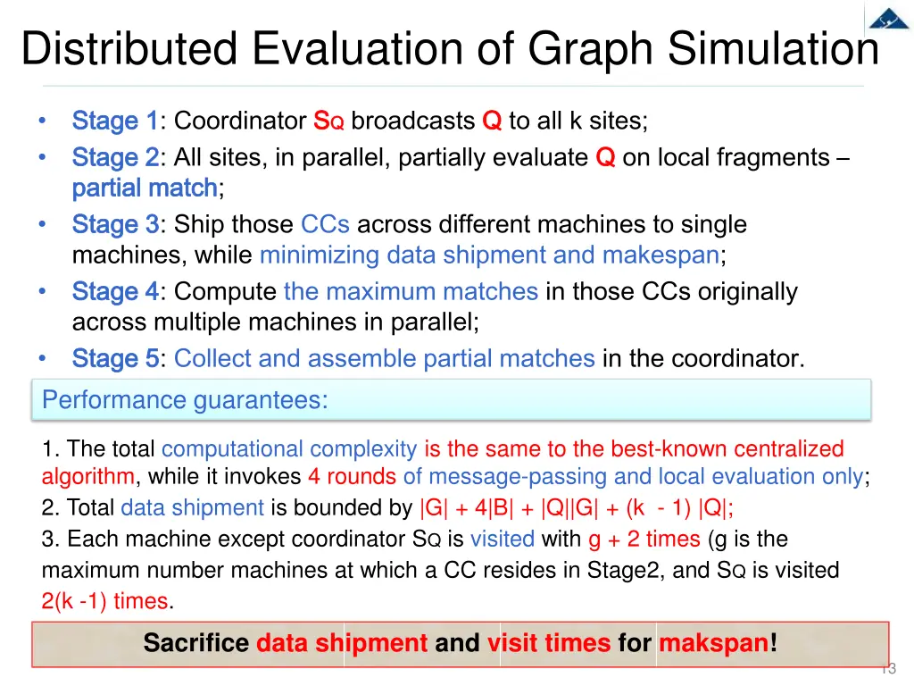 distributed evaluation of graph simulation