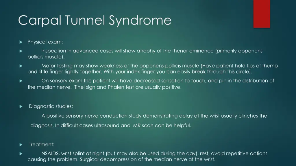 carpal tunnel syndrome 1