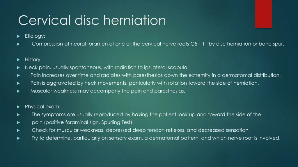 cervical disc herniation