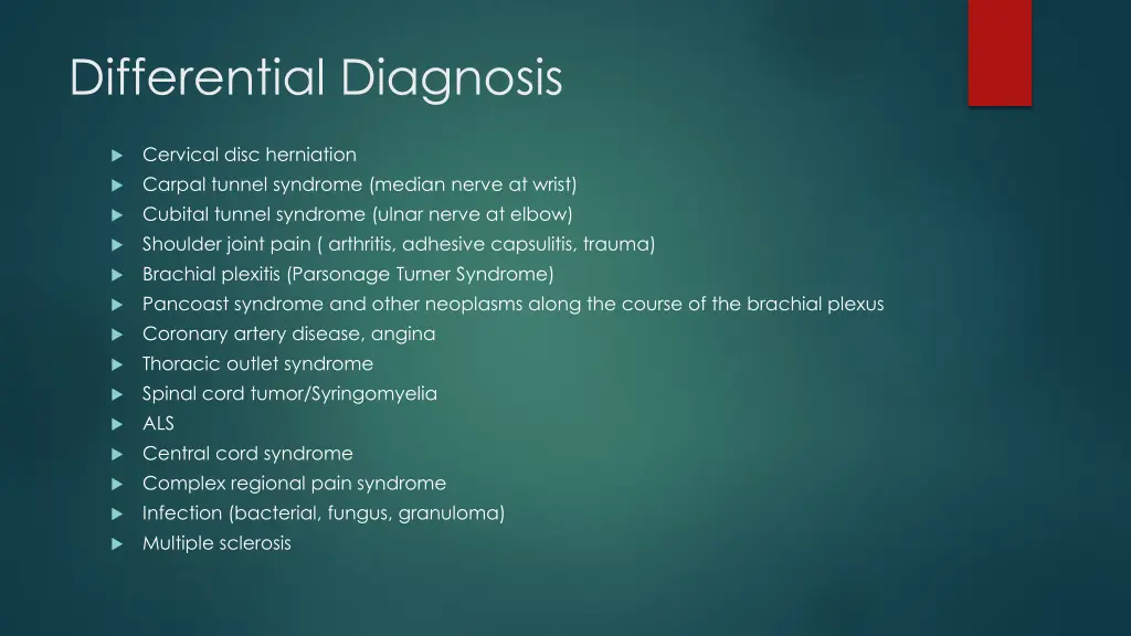 differential diagnosis